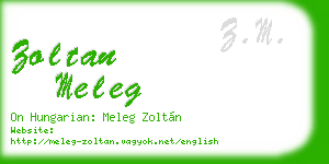 zoltan meleg business card